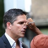 James Caviezel filming on the set of the new TV show 'Person of Interest'